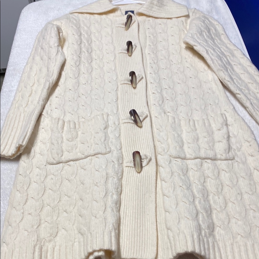GAP Cream Chunky Knit Cardigan